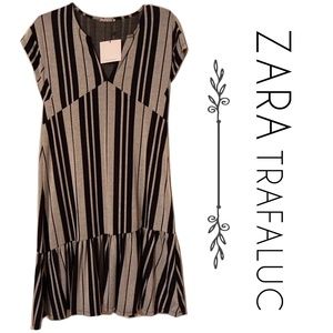 NWT Flattering Striped Dress by Zara Trafaluc
